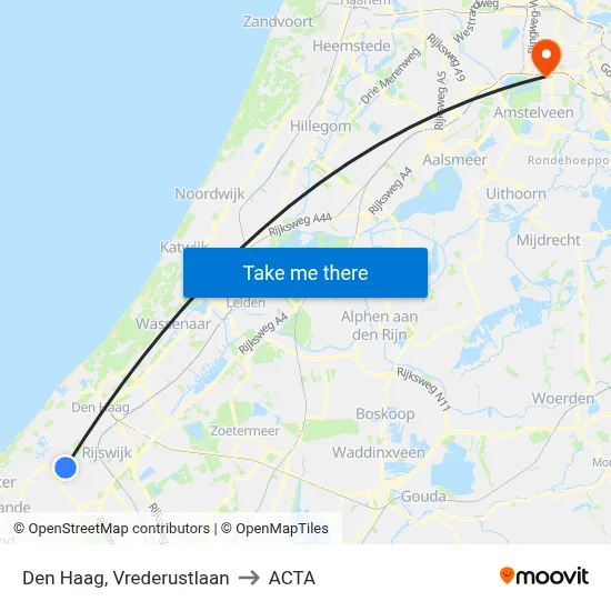 Den Haag, Vrederustlaan to ACTA map