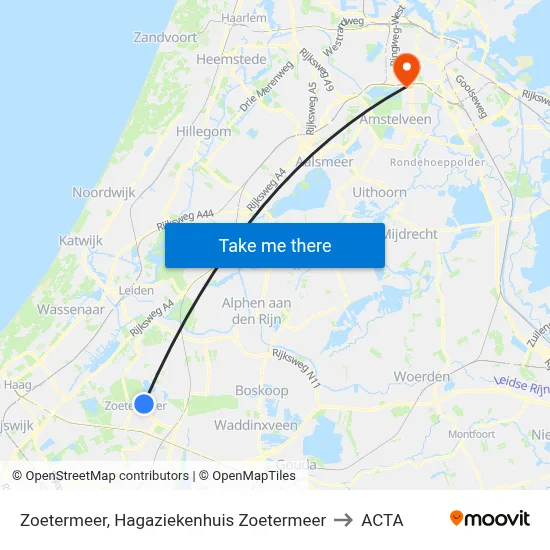 Zoetermeer, Hagaziekenhuis Zoetermeer to ACTA map