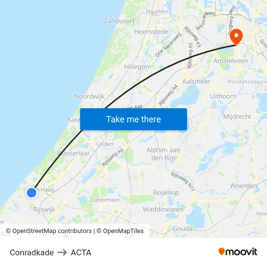 Conradkade to ACTA map