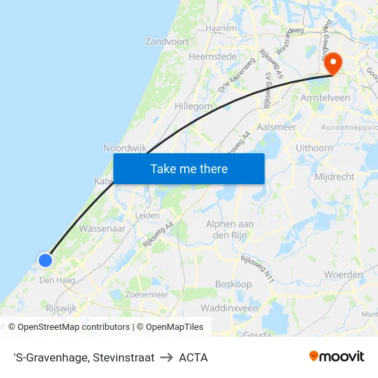 'S-Gravenhage, Stevinstraat to ACTA map