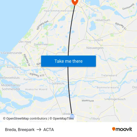 Breda, Breepark to ACTA map