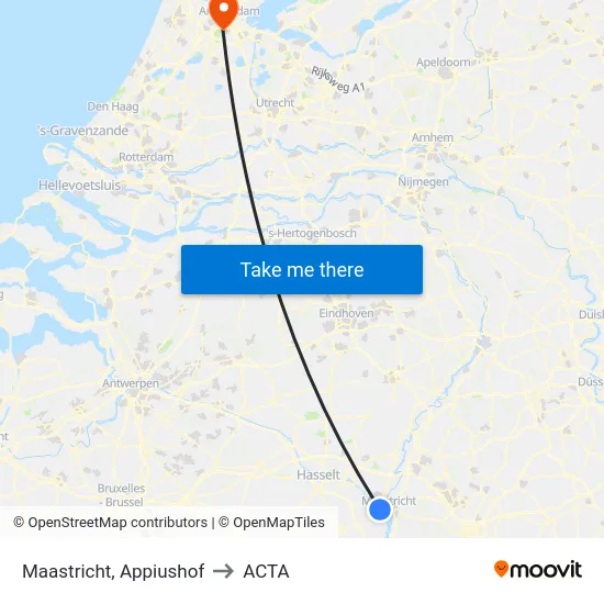 Maastricht, Appiushof to ACTA map