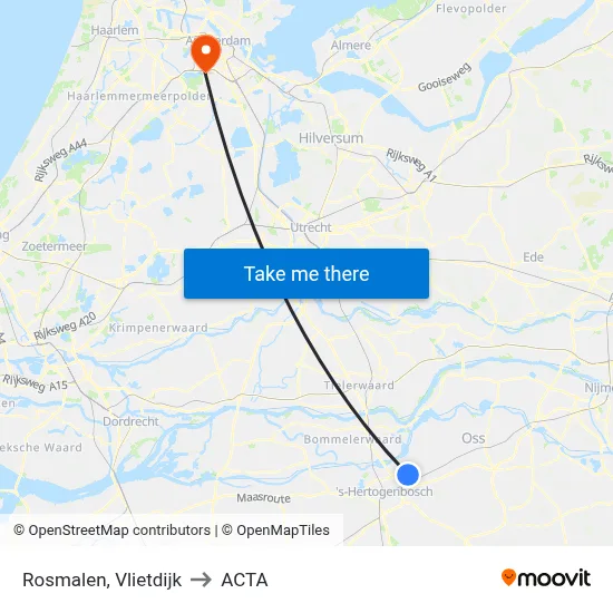 Rosmalen, Vlietdijk to ACTA map