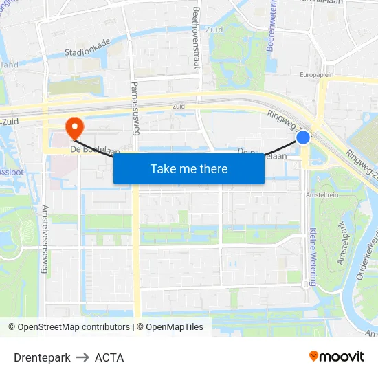 Drentepark to ACTA map