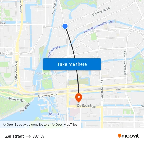 Zeilstraat to ACTA map