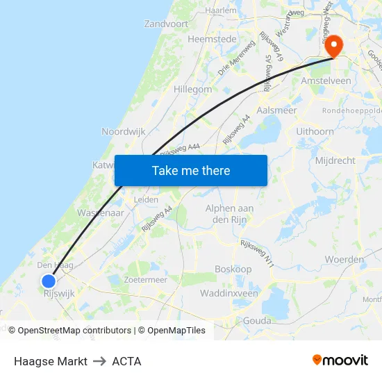 Haagse Markt to ACTA map