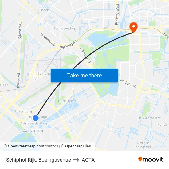 Schiphol-Rijk, Boeingavenue to ACTA map