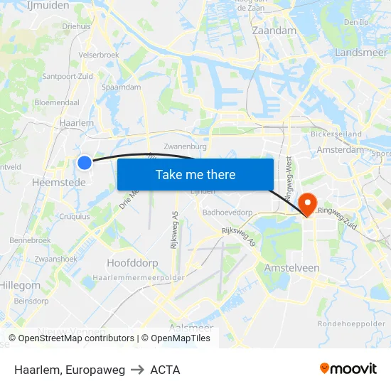 Haarlem, Europaweg to ACTA map