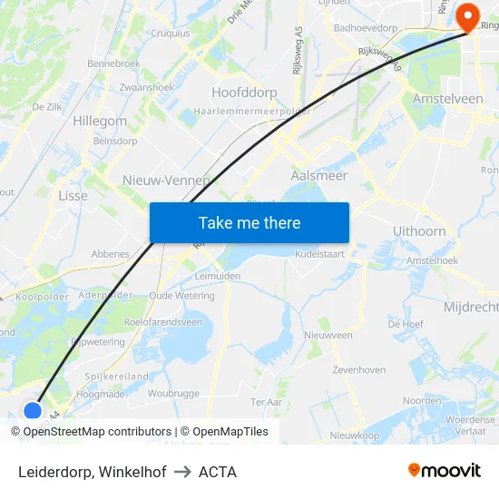 Leiderdorp, Winkelhof to ACTA map