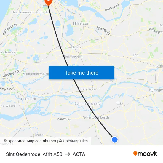 Sint Oedenrode, Afrit A50 to ACTA map