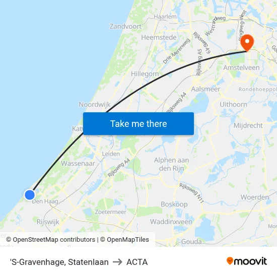 'S-Gravenhage, Statenlaan to ACTA map