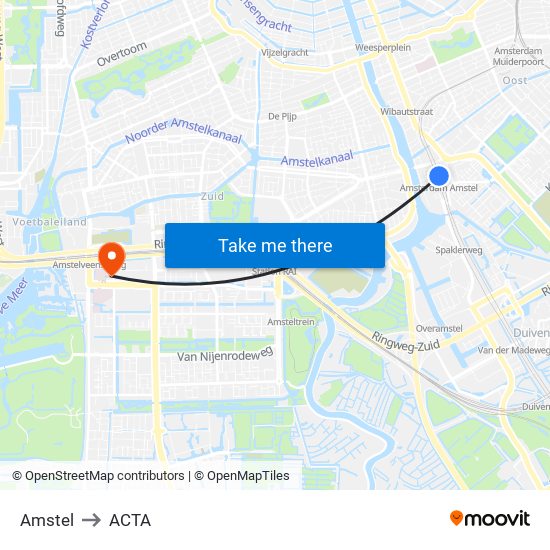 Amstel to ACTA map
