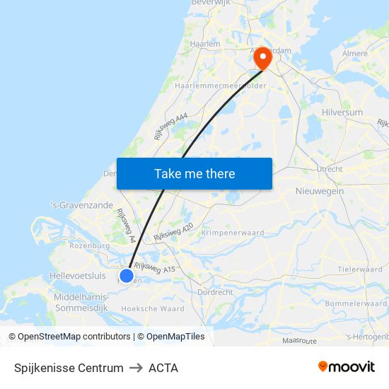 Spijkenisse Centrum to ACTA map