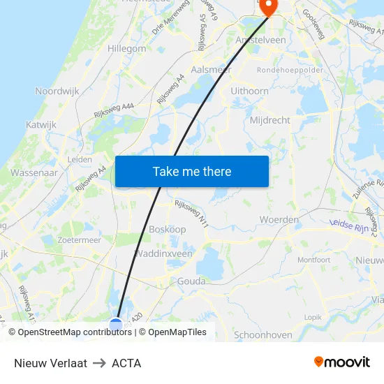 Nieuw Verlaat to ACTA map