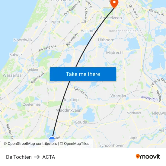 De Tochten to ACTA map