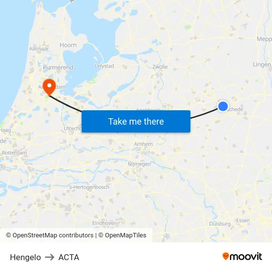 Hengelo to ACTA map