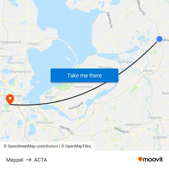 Meppel to ACTA map