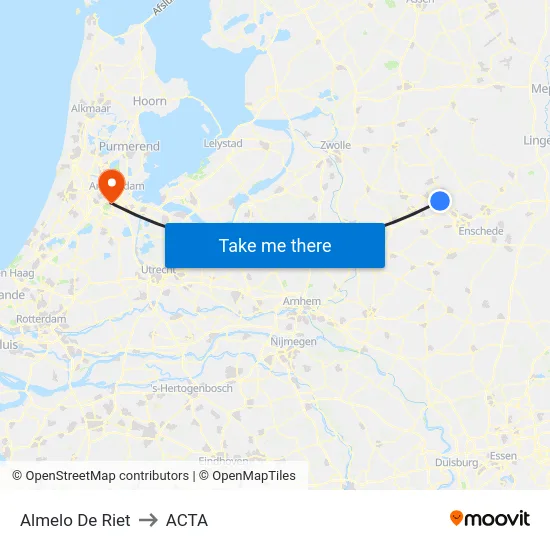 Almelo De Riet to ACTA map