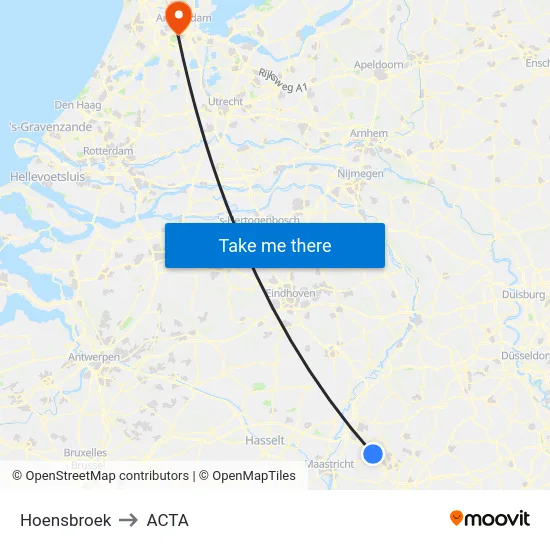 Hoensbroek to ACTA map