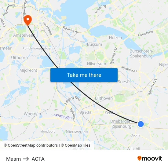 Maarn to ACTA map