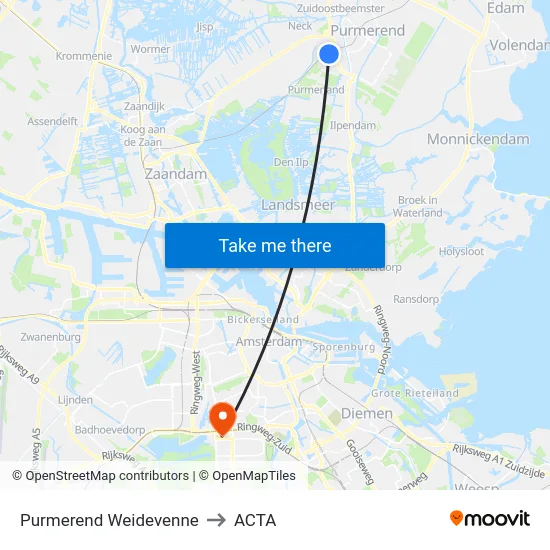 Purmerend Weidevenne to ACTA map