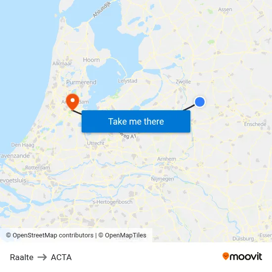 Raalte to ACTA map