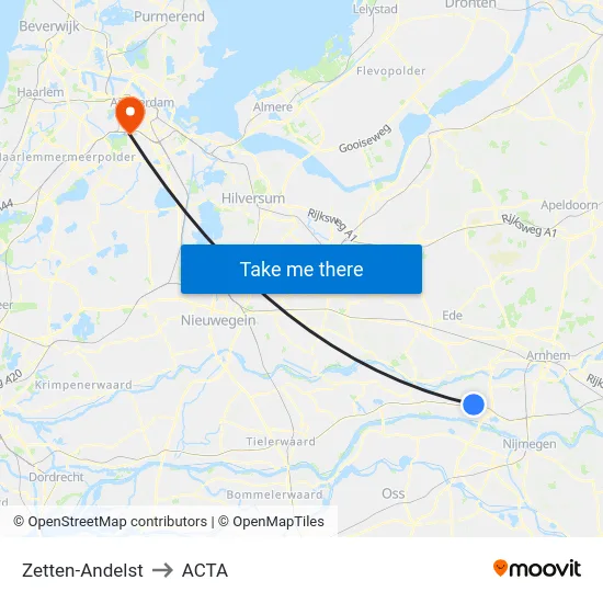 Zetten-Andelst to ACTA map