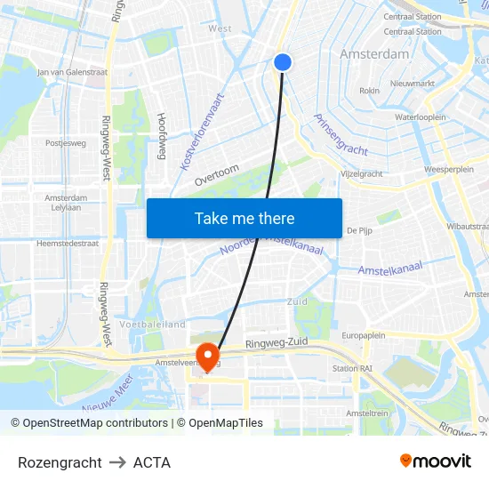 Rozengracht to ACTA map