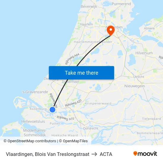 Vlaardingen, Blois Van Treslongstraat to ACTA map