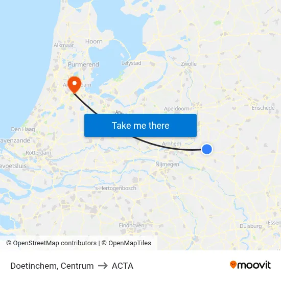 Doetinchem, Centrum to ACTA map