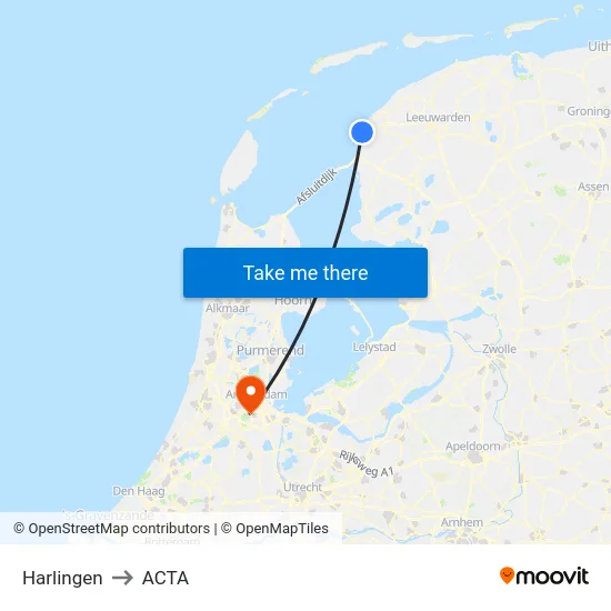 Harlingen to ACTA map