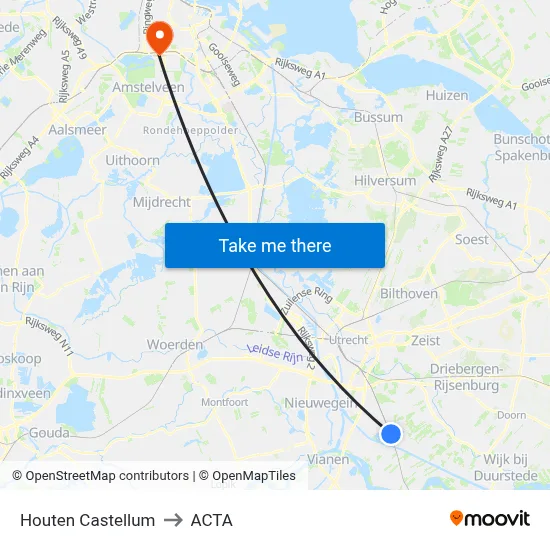 Houten Castellum to ACTA map