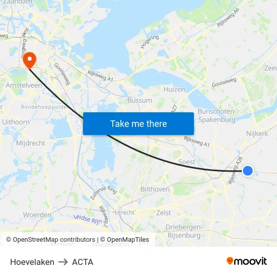 Hoevelaken to ACTA map