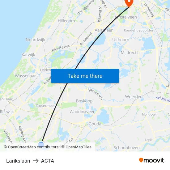 Larikslaan to ACTA map
