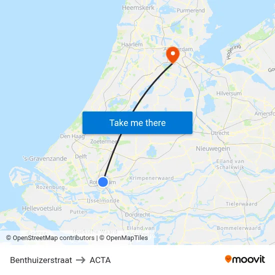 Benthuizerstraat to ACTA map