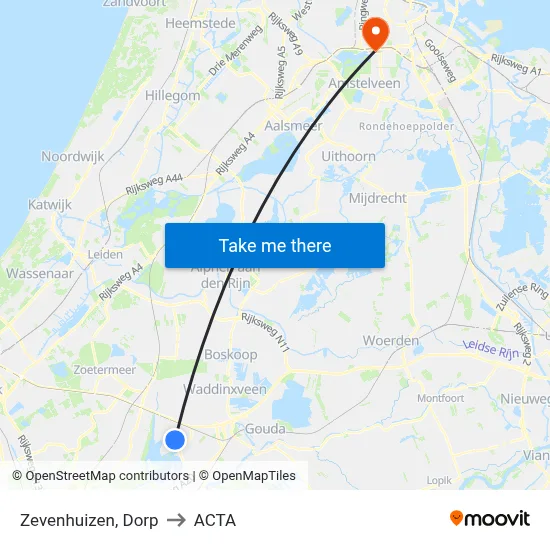 Zevenhuizen, Dorp to ACTA map