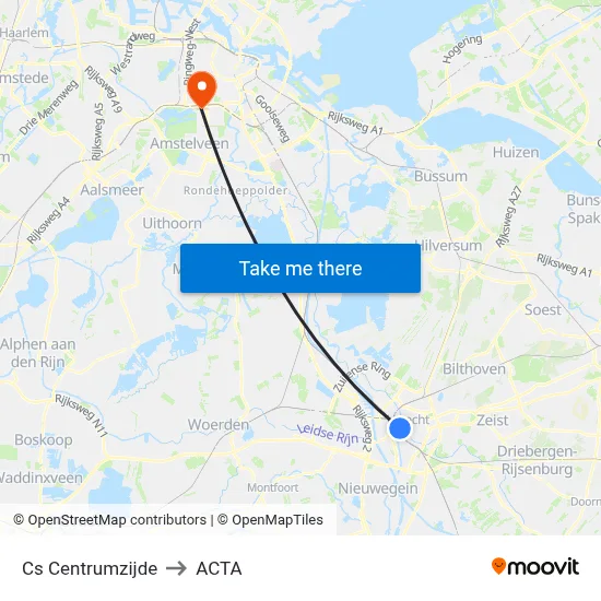 Cs Centrumzijde to ACTA map