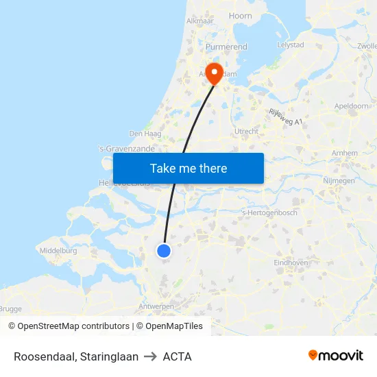 Roosendaal, Staringlaan to ACTA map