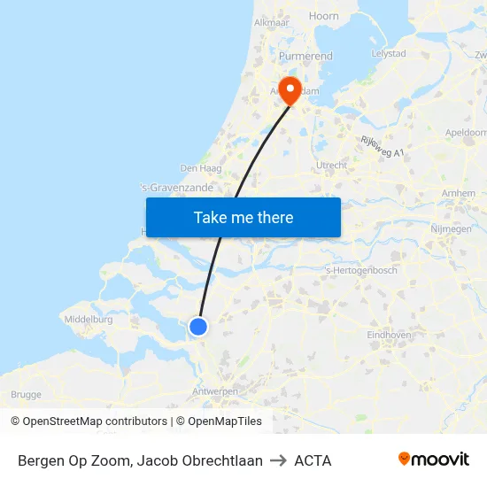 Bergen Op Zoom, Jacob Obrechtlaan to ACTA map