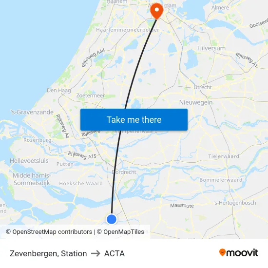 Zevenbergen, Station to ACTA map