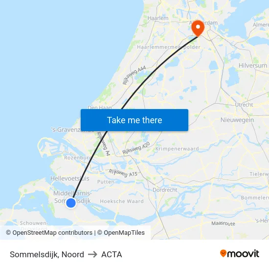 Sommelsdijk, Noord to ACTA map