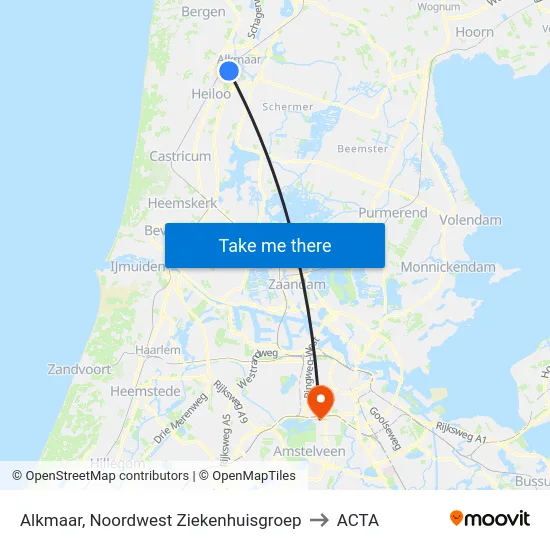Alkmaar, Noordwest Ziekenhuisgroep to ACTA map