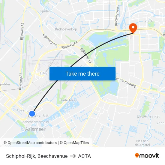 Schiphol-Rijk, Beechavenue to ACTA map