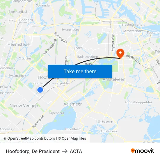 Hoofddorp, De President to ACTA map