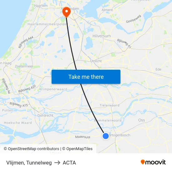 Vlijmen, Tunnelweg to ACTA map