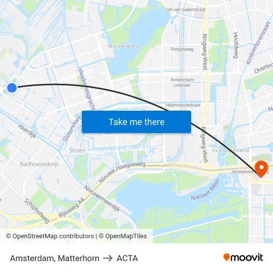 Amsterdam, Matterhorn to ACTA map