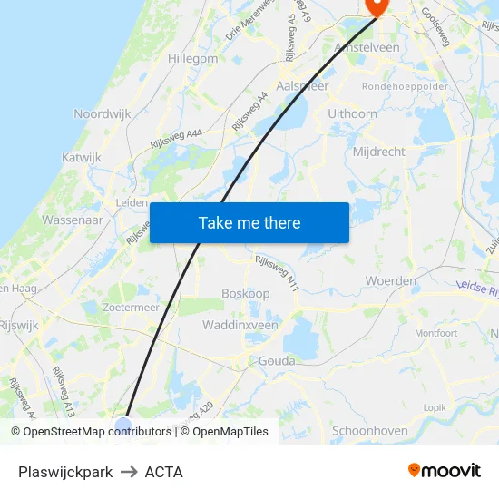Plaswijckpark to ACTA map