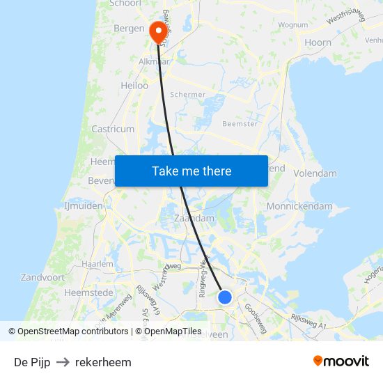 De Pijp to rekerheem map