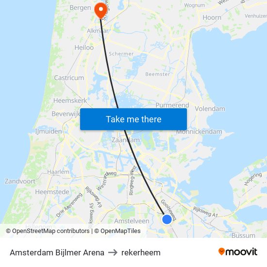 Amsterdam Bijlmer Arena to rekerheem map