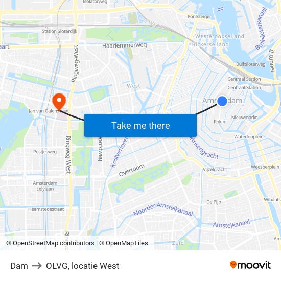 Dam to OLVG, locatie West map